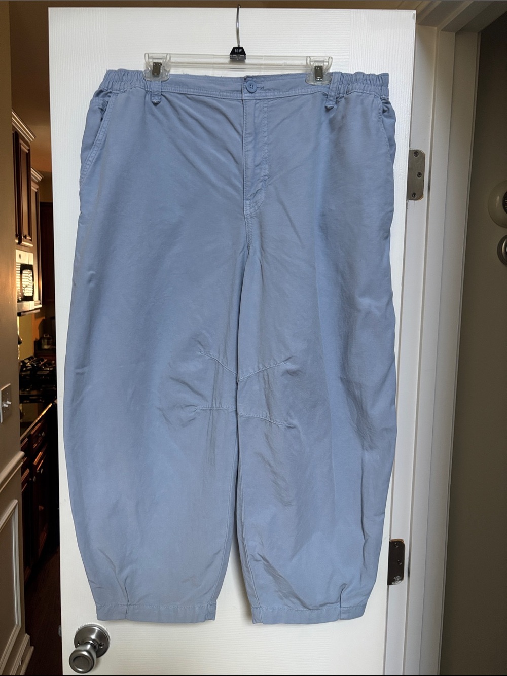 aerie Light Blue Wide-Leg Cropped Pants